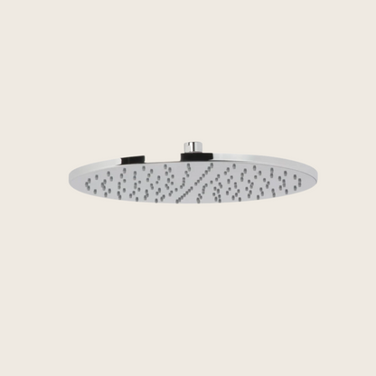 Soffione tondo 30 cm anticalcare con ugelli in silicone erogazione a pioggia cromo