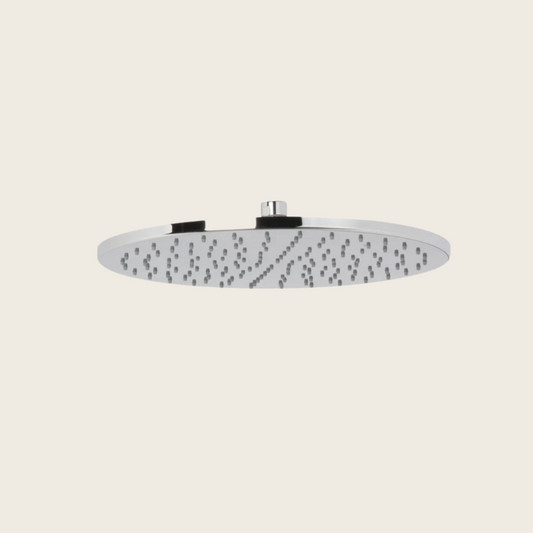 Soffione tondo 30 cm anticalcare con ugelli in silicone erogazione a pioggia cromo