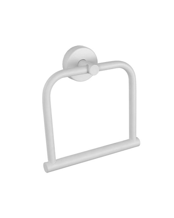 New Line AS2 Portasciugamani Ad Anello In Acciaio Inox bianco opaco