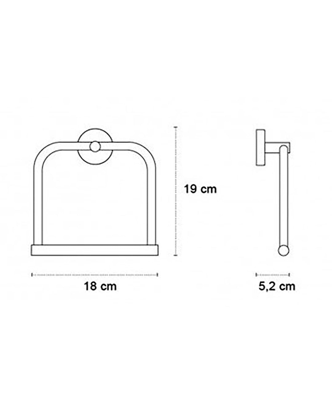 New Line AS2 Portasciugamani Ad Anello In Acciaio Inox satinato