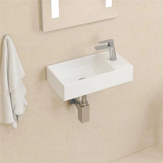 Lavabo lavamani 46x26 sospeso In Porcellana Bianca New Line E3
