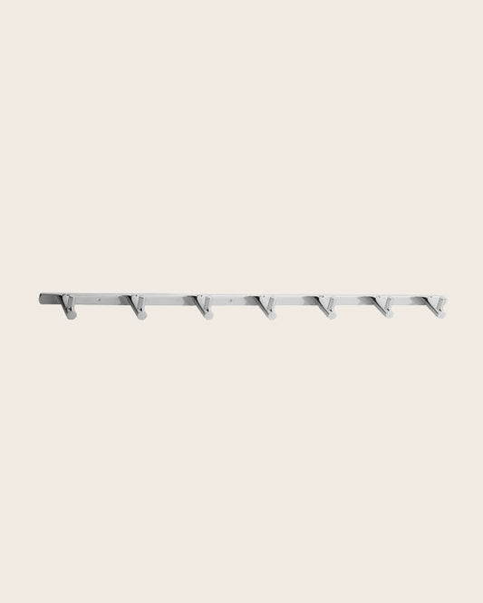 Appendino 54 Cm a 7 ganci Cromo New Line G5 montato a parete, vista del design e della finitura - Exagonshop
