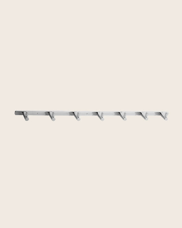 Appendino 54 Cm a 7 ganci Cromo New Line G5 montato a parete, vista del design e della finitura - Exagonshop