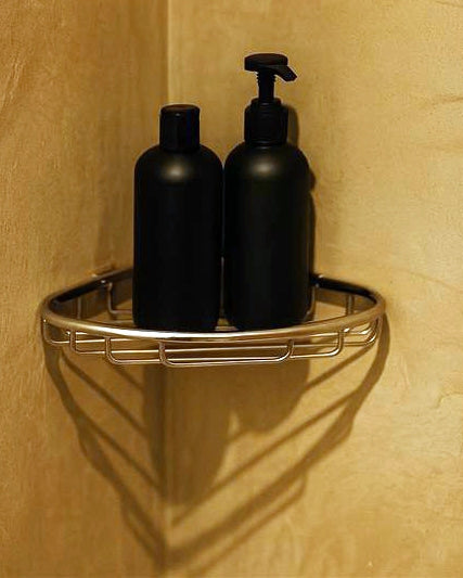 New Line H1 Porta Oggetti Doccia Angolare Cromo Cromo Lucido in acciaio inox e cromato installato in bagno moderno con...