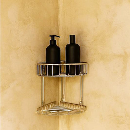 New Line H1 portasapone Angolare Doppio In Acciaio Cromato