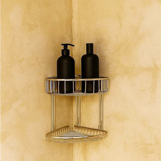 New Line H1 portasapone Angolare Doppio In Acciaio Cromato