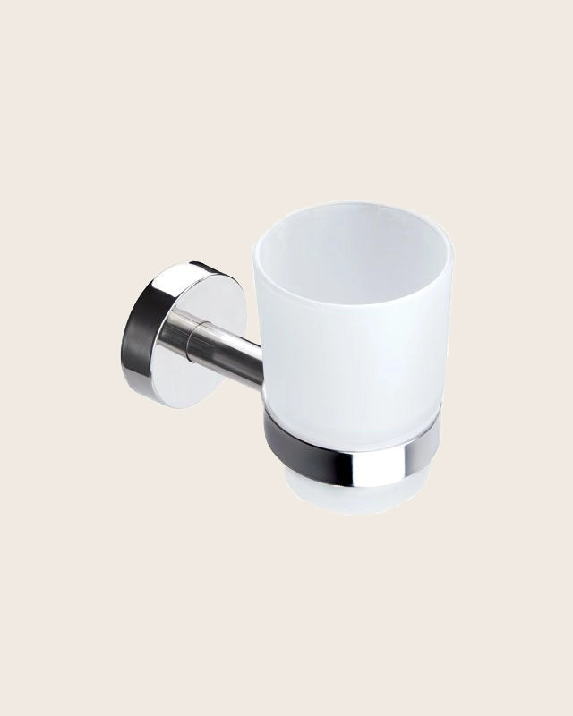 New Line M5 Bicchiere Portaspazzolini tondo In Acciaio Inox cromo