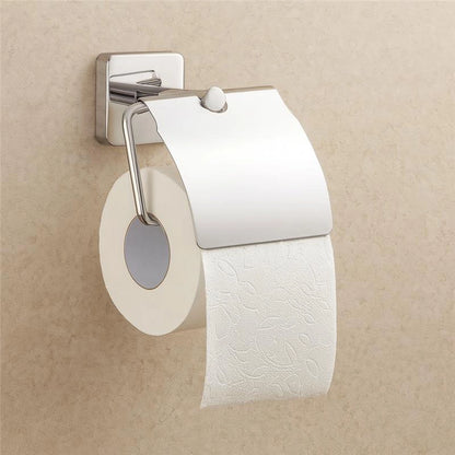 New Line Q3 Portarotolo Coperto Con Coperchio In Acciaio Inox Cromato