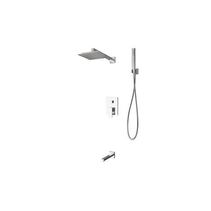 New line set doccia con miscelatore bocca e doccetta cromo