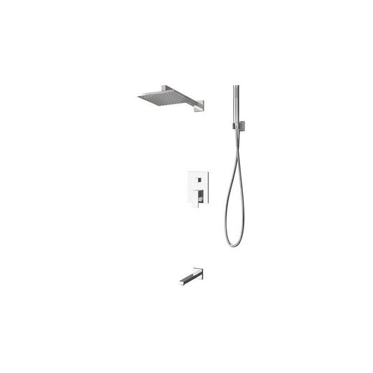 New line set doccia con miscelatore bocca e doccetta cromo