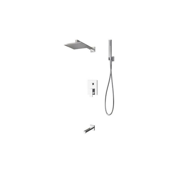 New line set doccia con miscelatore bocca e doccetta cromo