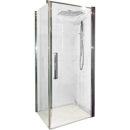 Novellini Young G+F Box doccia 90x70 a battente reversibile vetro 6 mm H 200 con barra cromo