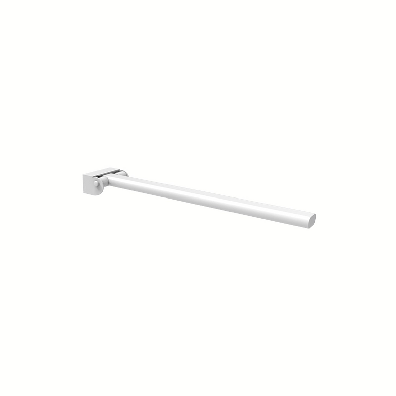 Open Miss Barra Ribaltabile Ergonomica L 60cm Bianco in acciaio inox montato a parete, vista del design e della finitura...