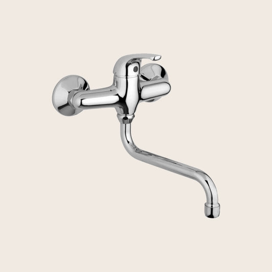 Paffoni Apollo 3 Apm3164 Miscelatore Lavello A Muro Con Canna Ad S Cromo