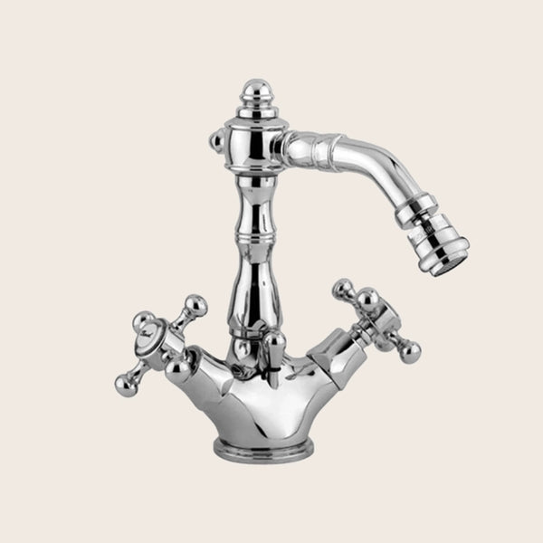 Paffoni Belinda Fblv135 Gruppo Bidet Orientabile con, vista frontale della maniglia e della bocca di erogazione