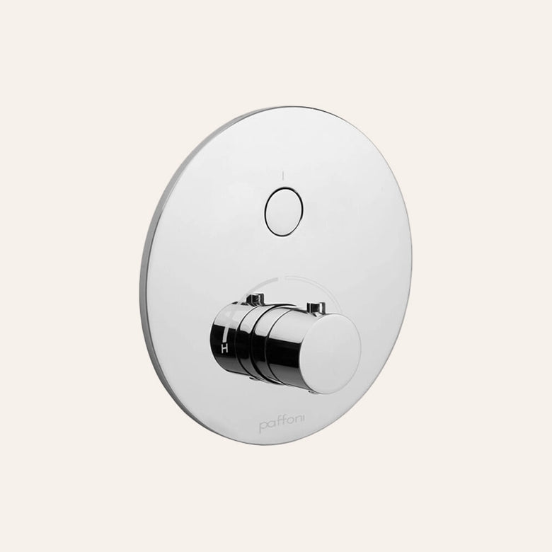 Paffoni Compactbox Cpm013 Set Esterno Miscelatore doccia ad, vista frontale della maniglia e della bocca di erogazione