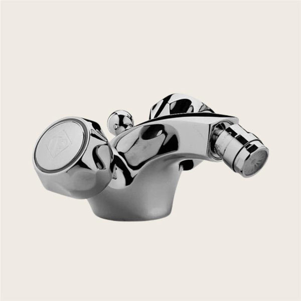 Paffoni Danubio Da135 Gruppo Bidet Scarico Automatico Senza, vista frontale della maniglia e della bocca di erogazione