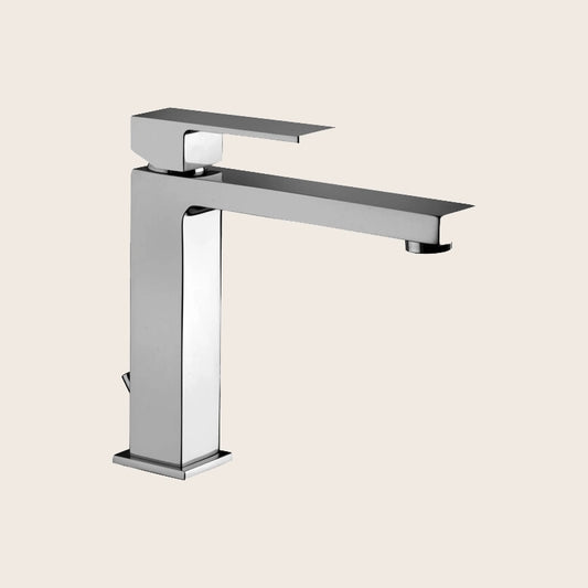 Paffoni Elle El073 Miscelatore lavabo Monocomando con ambientato su piano bagno con accessori