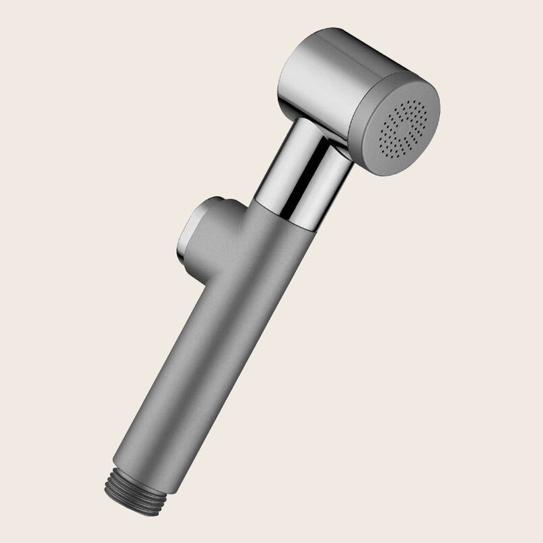 Paffoni Giglio Zdoc061 Doccetta per Bidet Shut Off Cromo, vista frontale della maniglia e della bocca di erogazione