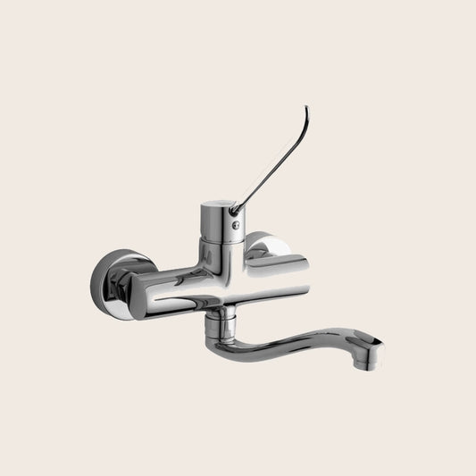 Paffoni Green Gr302 Miscelatore Lavello a Muro con Leva Clinica Cromo