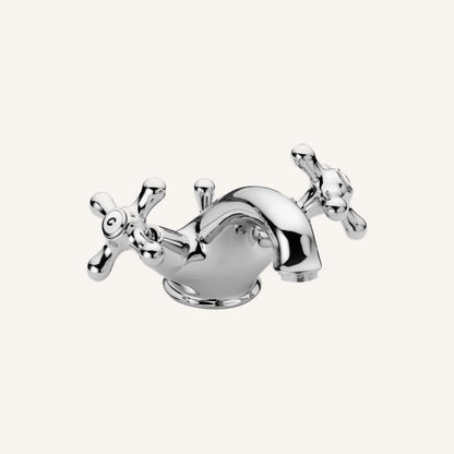 Paffoni Iris IRV065 gruppo lavabo classico con scarico ambientato su piano bagno con accessori