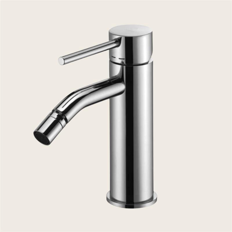 Paffoni Light LIG131CR Miscelatore Monocomando Bidet con, vista frontale della maniglia e della bocca di erogazione