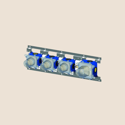 Paffoni Modular Box Mdbox019 Corpo Incasso Termostatico, vista frontale della maniglia e della bocca di erogazione