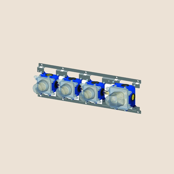 Paffoni Modular Box Mdbox019 Corpo Incasso Termostatico, vista frontale della maniglia e della bocca di erogazione