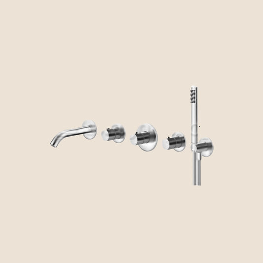Paffoni Modular Box Mde001st Set vasca termostatico Senza visto dall'alto con superficie e piletta di scarico
