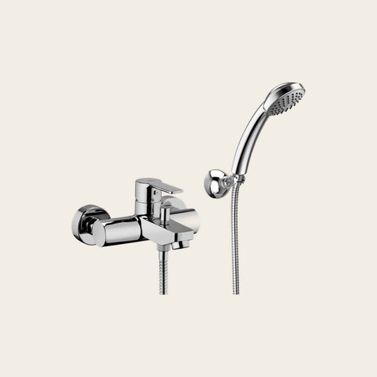 Paffoni Red Red026 Miscelatore vasca Monocomando Esterno visto dall'alto con superficie e piletta di scarico