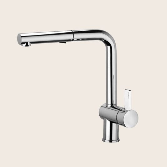 Paffoni Rock Miscelatore lavello orientabile doccia estraibile 2 getti cromo RO285