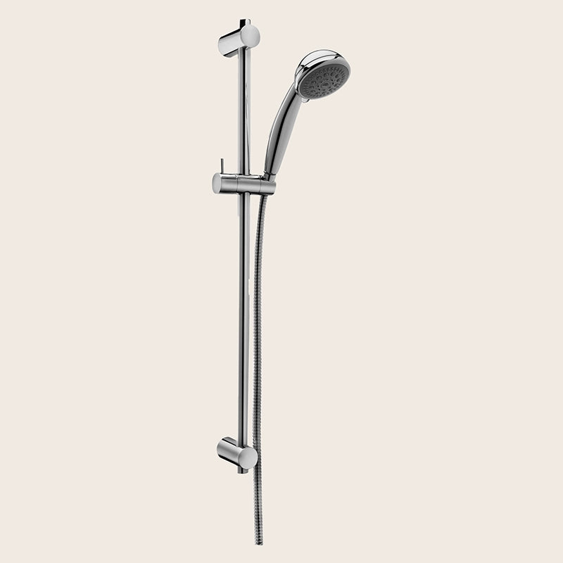Paffoni Royal asta Doccia 73 Cm completa Cromo Zsal119 in abs, vista frontale della maniglia e della bocca di erogazione