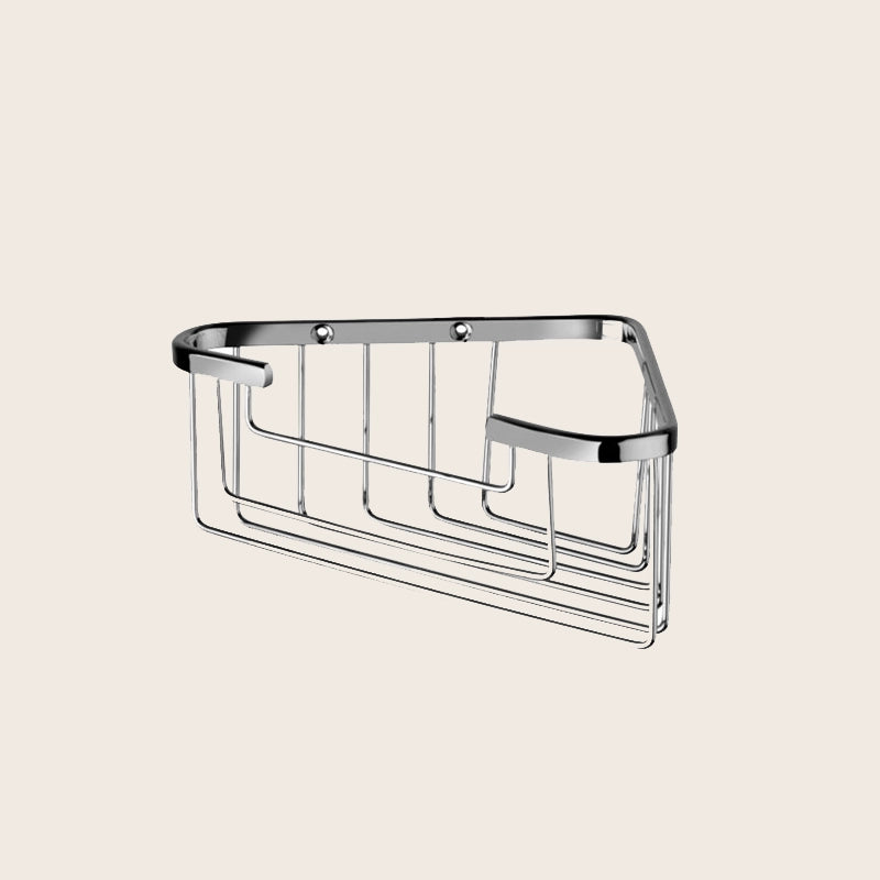 Paffoni Zpor003 griglia angolare vasca doccia grande cromo installato in bagno moderno con ante in vetro temperato