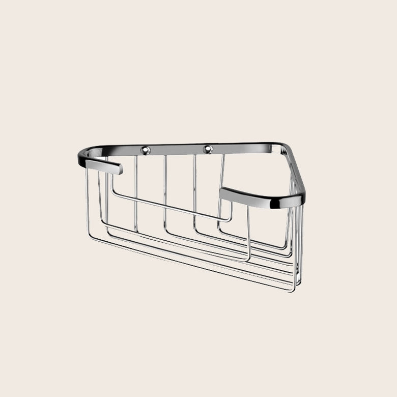 Paffoni Zpor003 griglia angolare vasca doccia grande cromo installato in bagno moderno con ante in vetro temperato