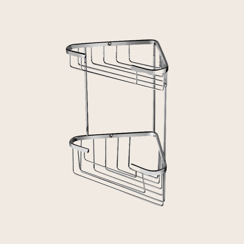 Paffoni Zpor005 griglia portasapone doppio angolare vasca doccia cromo
