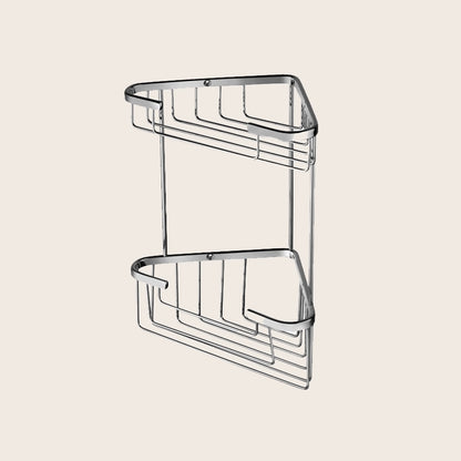 Paffoni Zpor005 griglia portasapone doppio angolare vasca doccia cromo