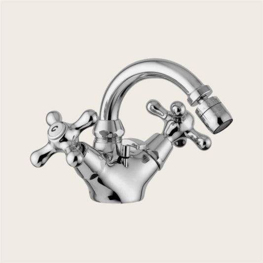 Paffoni iris irv137 gruppo bidet classico canna orientabile e scarico automatico cromo