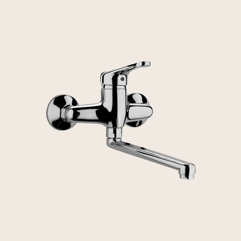Paffoni nettuno nt161 miscelatore lavello a muro canna dritta 20 cm cromo