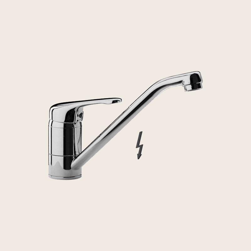 Paffoni nettuno nt195 miscelatore lavello canna bassa orientabile cromo