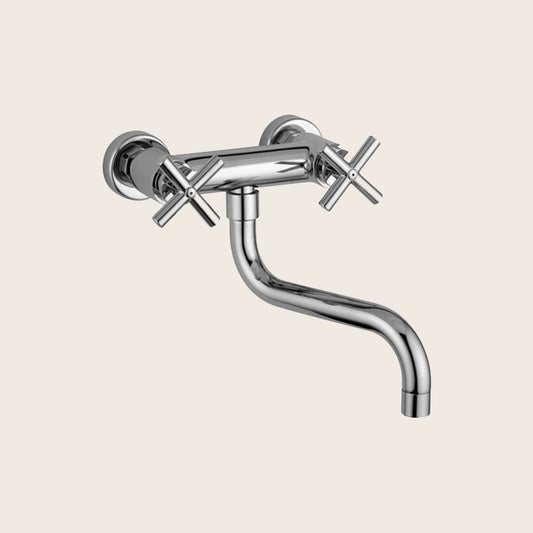 Paffoni quattro qtv161 gruppo lavello a muro cromo