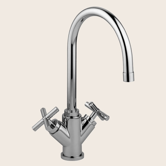 Paffoni quattro qtv180 miscelatore lavello canna ad ombrello cromo