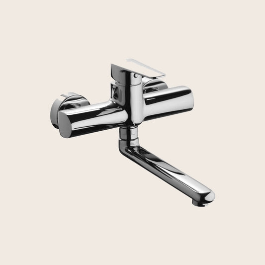 Paffoni sly sy161 miscelatore lavello a parete canna dritta cromo