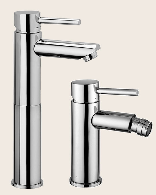 Paffoni stick coppia miscelatori lavabo prolungato e bidet senza scarico cromo