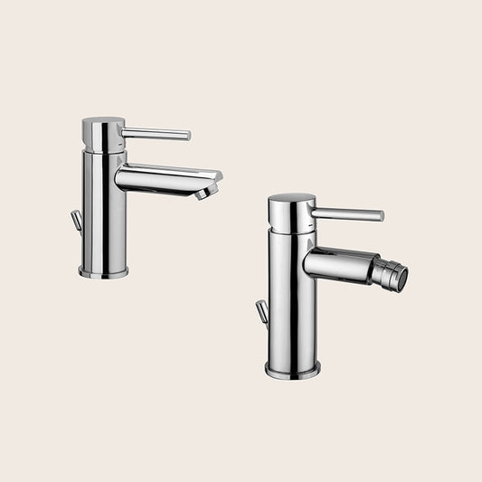 Paffoni stick coppia miscelatori lavabo e bidet scarico automatico cromo