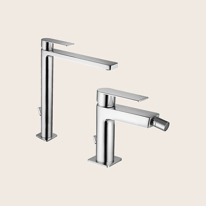 Paffoni tango coppia miscelatore lavabo alto e bidet con scarico automatico cromo