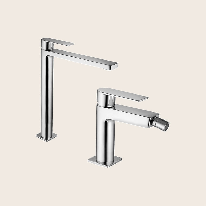 Paffoni tango coppia miscelatori lavabo alto e bidet senza scarico cromo