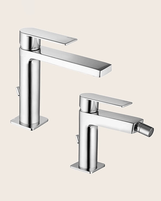 Paffoni tango coppia rubinetti lavabo e bidet cromato