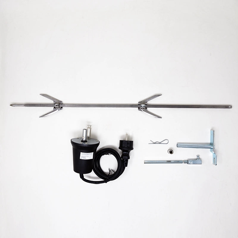 Palazzetti Easy Girarrosto 76 cm per barbecue con due Acciaio in acciaio inox accesa in soggiorno, fiamma visibile...