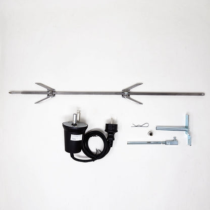 Palazzetti Easy Girarrosto 76 cm per barbecue con due Acciaio in acciaio inox accesa in soggiorno, fiamma visibile...