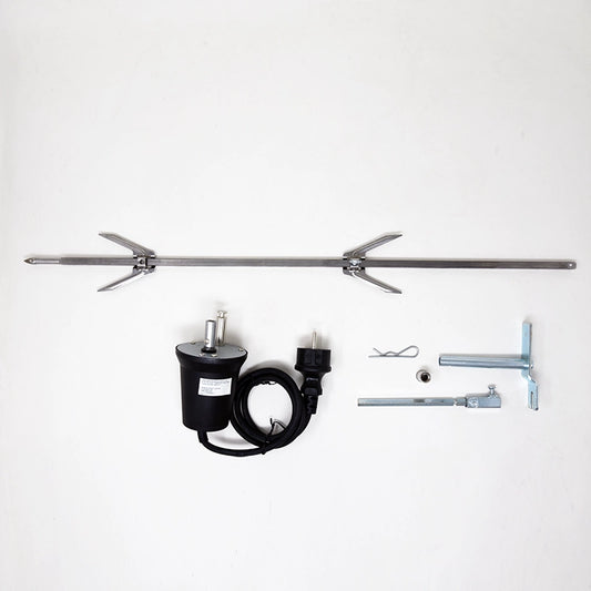 Palazzetti Easy Girarrosto 76 cm per barbecue con due Acciaio in acciaio inox accesa in soggiorno, fiamma visibile...